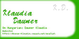 klaudia dauner business card